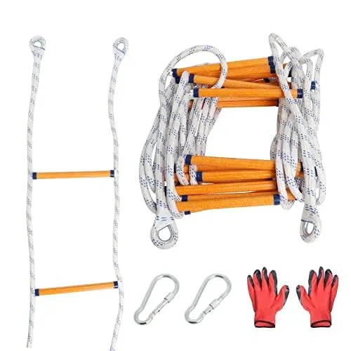 Poweka Feuerfeste Rettungsleiter 10M – Strickleiter für Notfälle