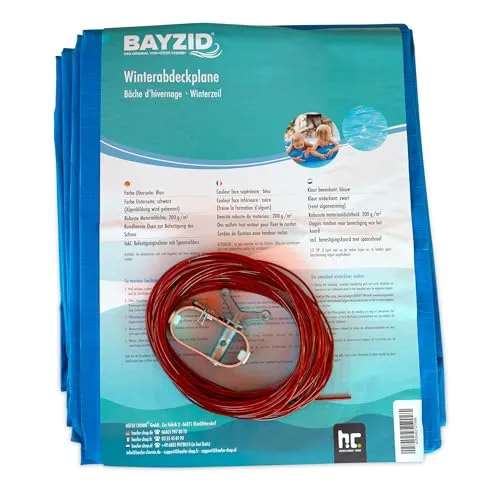 g/m2 Pool Abdeckplane 3,60 m rund 200 - Poolzubehör mit strapazierfähiger Abdeckplane, die Ihren Pool vor Schmutz und Algen schützt - ideal für ganzjährigen Einsatz!