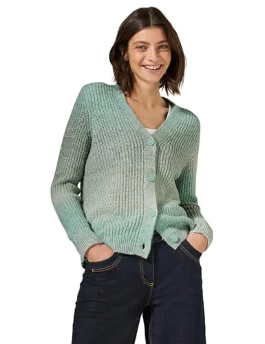 Cecil Damen Cardigan mit V-Ausschnitt - Elegante Strickjacke mit V-Ausschnitt und Knopfleiste, ideal für stilvolle Layering-Looks im Alltag.