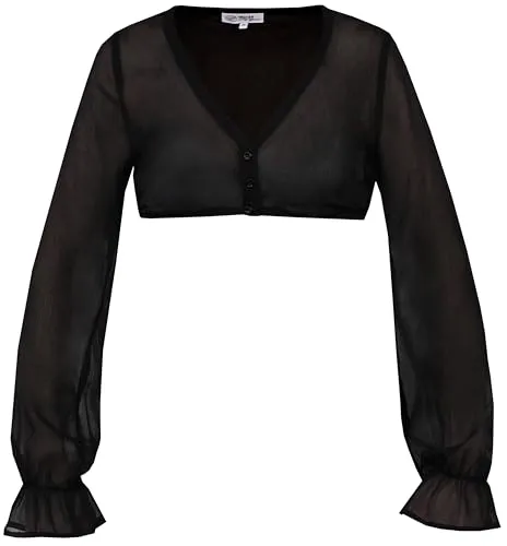 MarJo Dirndlbluse Arnstein V-Ausschnitt schwarz Größe 40