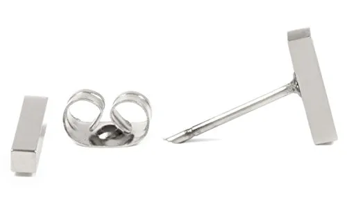 Happiness Boutique Damen Stab Ohrstecker in Silberfarbe - Ohrringe für Damen aus hochwertigem Edelstahl, perfekt für jeden Anlass – von formell bis informell. Zarte Stab-Design mit Schmetterlingsverschluss, ideal für stilvolle Akzente.