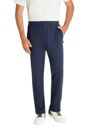 Hajo Sweathose blau Größe 48 - Trainingsbekleidung aus 62% Merzeris-Baumwolle, bequem und ideal für sportliche Aktivitäten oder entspannte Tage zu Hause.