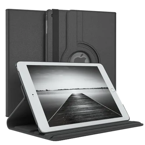 EAZY CASE - Tablet Hülle für iPad mini 4 Schutzhülle 7.9 Zoll Smart Cover Tablet Case Rotationcase zum Aufstellen Klapphülle 360° drehbar mit Standfunktion Tasche Kunstleder Schwarz