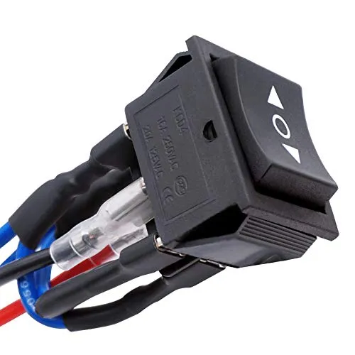 Taiss/Momentanen wippschalter 6 polig Polarer Umkehrschalter DPDT (EIN) AUS(EIN) 3 Position 10A 12V wipptaster Automatikschalter Gleichstrommotor mit Draht KCD2-223-M-JT