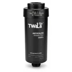 TWaLa Duschfilter Schwarz Wasserfilter gegen Kalk/Chlor Shower filter AWF-SWR-P-ANM-B - Schwarz