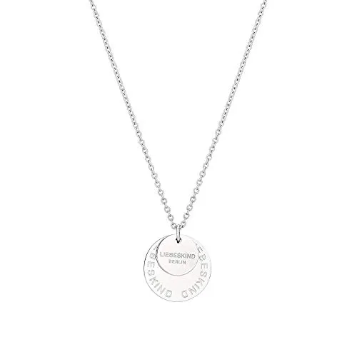LIEBESKIND BERLIN TIME & JEWEL Kette aus Edelstahl in Silber LJ-0682-N-45 - Ketten für Damen – Elegante Edelstahlkette (45 cm) mit Karabinerverschluss, perfekt kombinierbar und ideal als Geschenk für jeden Anlass.
