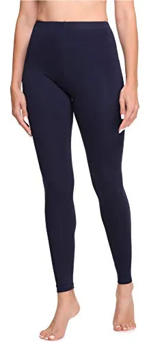 Ladeheid Leggings Damen aus Baumwolle Bequeme und Lange Leggins für Frauen für Frühling Sommer Herbst Winter Saison LA40-133 (Marinenblau, L)