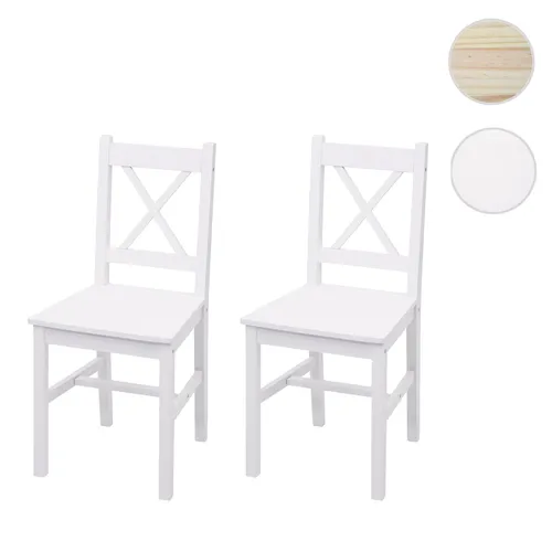 Mendler 2er-Set Esszimmerstuhl HWC-F77