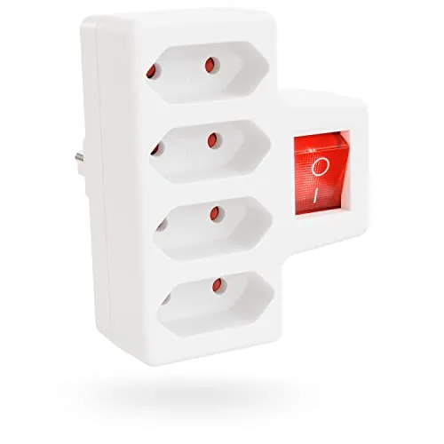 greate. 4er Steckdosenadapter mit Schalter