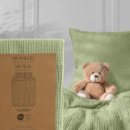 Hausfelder Kinder Musselin Bettwäsche Bettbezug 100x135 cm