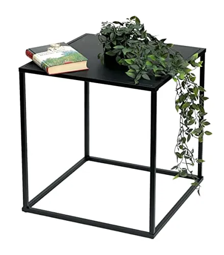 DanDiBo Beistelltisch Schwarz Metall S – Moderner Sofatisch für Wohnzimmer und Küche - Der DanDiBo Beistelltisch überzeugt durch modernes Design und hohe Qualität. Ideal für Wohnzimmer, Küche oder Büro, platzsparend stapelbar und kratzfest. Maße: Höhe 45 cm, Breite 42 cm, Gewicht: 2 kg.