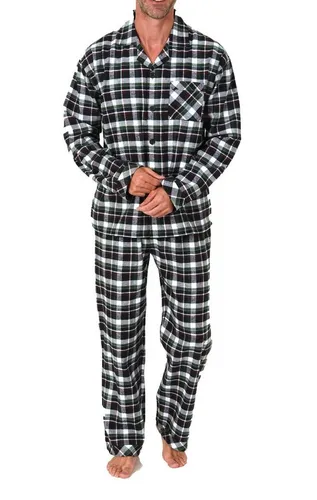 Normann Pyjama Normann Herren Flanell Schlafanzug Pyjama - auch in Übergröße