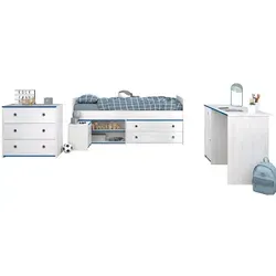 58aufmkessel Kinderzimmer-Set, Weiß, Blau, Kunststoff, 100x1x200 cm, Kinder- & Jugendzimmer, Jugendmöbel, Komplette Kinder- & Jugendzimmer