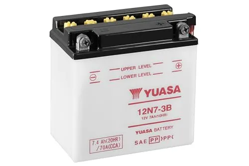 YUASA BATTERIE 12N7-3B - Motorradbatterie ohne Säure - Hochwertige Motorradbatterie von YUASA, wartungsfrei und ideal für zuverlässige Leistung in jedem Motorrad.