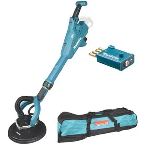 Makita Trockenbauschleifer DSL801ZU - Akku, 210mm, 18 V - Schleifmaschine mit teleskopierbarem Schaft und AWS Auto-Start Wireless System für automatische Absaugung. Ideal für staubfreies Arbeiten in der Bau- und Renovierungsbranche.