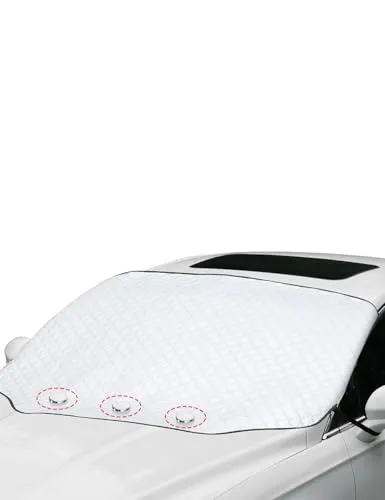 Stalife Frontscheibenabdeckung Winter, Windschutzscheibenabdeckung Auto Abdeckung, Magnet für die Windschutzscheibe gegen Schnee, EIS, Frost, Staub, Sonne (Kleine)