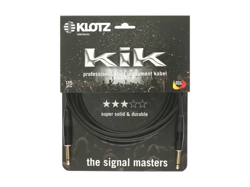 KLOTZ KiK Pro Kabel, gerade/gerade, vergoldet - 6m