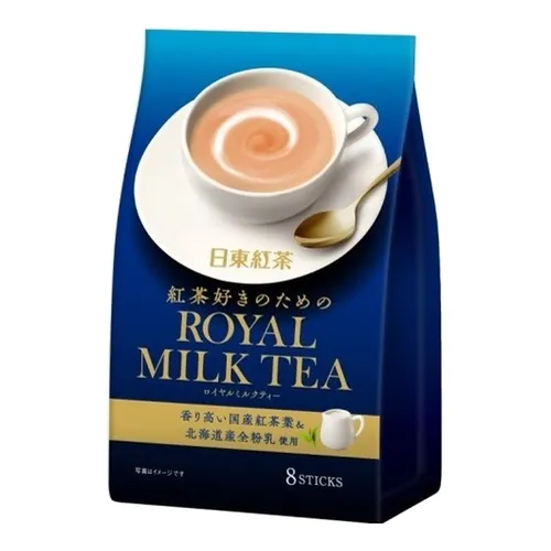 Nittoh Black Tea Milchtee royaler: Cremiger und aromatischer japanischer Milchtee, 8 Stück pro Packung