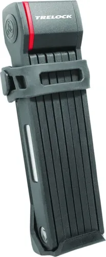 Trelock FS 280 TWO.GO L Faltschloss - Fahrradschloss mit 100cm Länge, 2,5mm starken gehärteten Stahlgliedern und Sicherheitslevel 7. Leichtgewichtig und einfach zu transportieren, inkl. X-Move-Halter für flexible Montage.