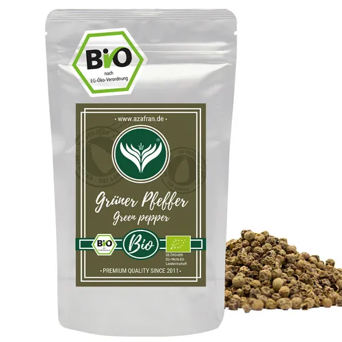 BIO Grüner Pfeffer , ganz getrocknet 250g