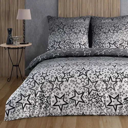 Buymax® Bettwäsche 135x200 in schwarz von Buymax
