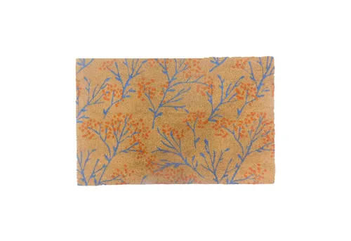 relaxdays Fußmatte Kokos Fußmatte mit Motiv 80x50 cm, rechteckig, Höhe: 15 mm, D