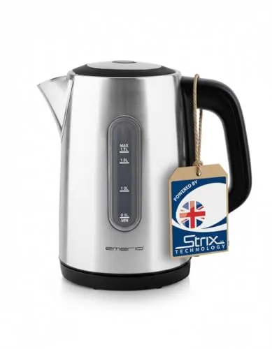 EMERIO Wasserkocher Edelstahl SUS 304 | 1.7 Liter Volumen | 3000 Watt