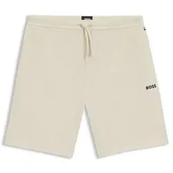 BOSS Waffle Nightwear Shorts Offwhite Medium Herren