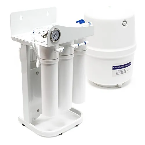 Naturewater NW-RO50-G1 Umkehrosmoseanlage - Küchenspülenfilter mit 5-Stufen-Filterprozess für bis zu 180 L/Tag, sorgt für chemiefreies, reines Trinkwasser und ist ideal für Familien und Aquarienbesitzer.
