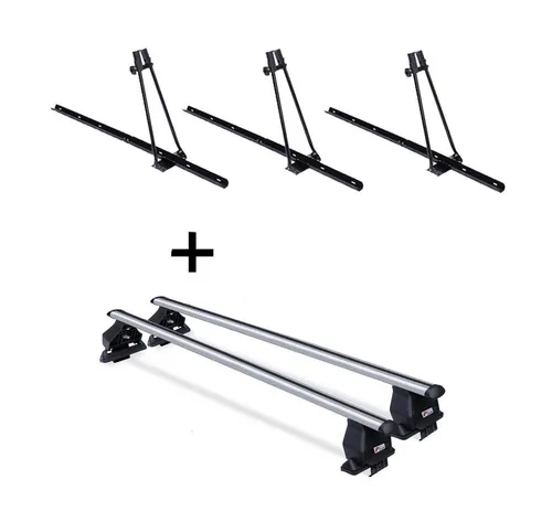 VDP Dachträger Set für Opel Zafira Tourer ab 2011 - Fahrradträger Set mit 3x ORION und Menabo Tema Dachträger, ideal für den sicheren Transport von Fahrrädern bis 15 kg. Einfach zu montieren, passend für verschiedene Fahrradtypen.