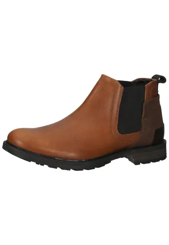 Bullboxer Stiefelette Leder/Textil - Braun - 44 - Modische Stiefelette von Bullboxer mit hochwertigem Leder und coolem Materialmix. Die Elastik-Einsätze sorgen für einfachen Einstieg. Perfekt für Business und Freizeit.