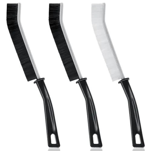 SWKJ Hartborsten Eckenreinigungsbürste 3 Stück, Fugenbürste, Fugenreinigungsbürste für Küche, Badezimmer, Toilette, Lücken, Reinigungsbürste für Fliesen-Rillen, Fensterspalten, Türschiene