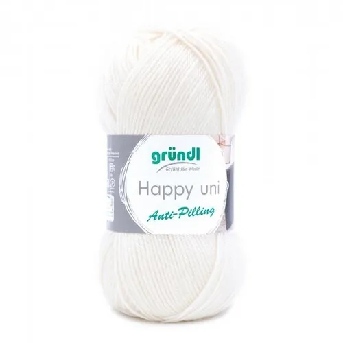 GRÜNDL WOLLE HAPPY UNI 100g CREME LL 250 m