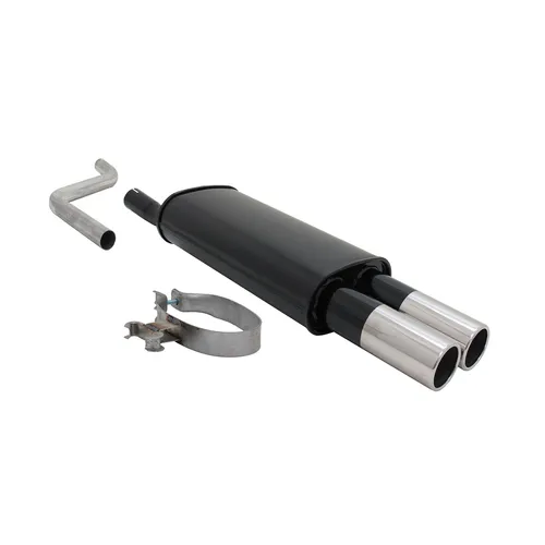 Novus Sportauspuff für VW Polo 2/3 86C - 2x76mm - Schalldämpfer mit sportlichem Design, verbessert den Klang und die Leistung Ihres Fahrzeugs für ein aufregenderes Fahrerlebnis.