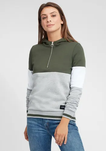 OXMO Omara Damen Kapuzenpullover Hoodie - Kapuzenpullover für Damen, aus hochwertiger Baumwollmischung, mit hochabschließender Kapuze und Reißverschluss, ideal für Sport und Freizeit.