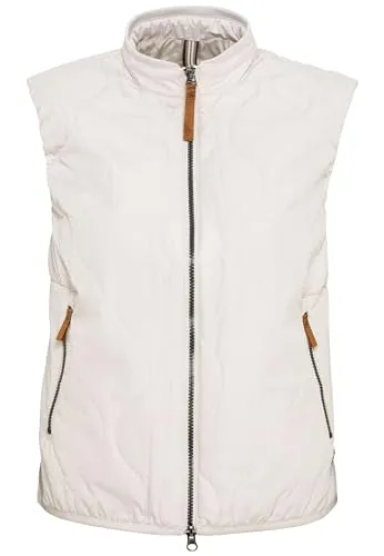 camel active Damen Kurze Steppweste aus recyceltem Polyester Pearl, womenswear-46