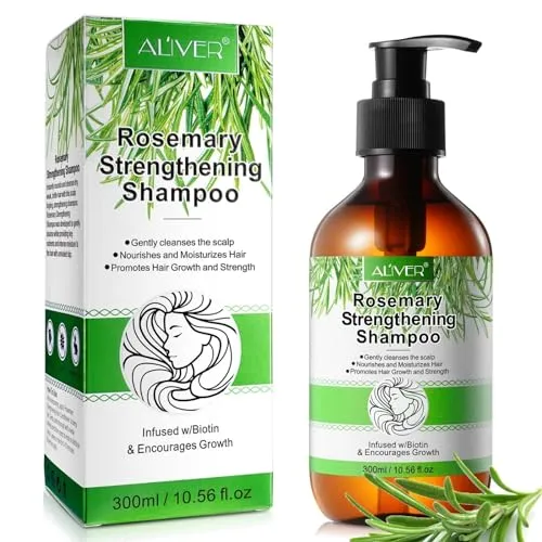 P-Beauty Rosmarin Shampoo für Haarwachstum 1x300ml | Pflegeshampoo gegen Haarausfall, Kopfhautshampoo | Rosmarin Mint Stärkungsshampoo Anti-Haarausfall | Reparierend & Nährend für alle Haartypen