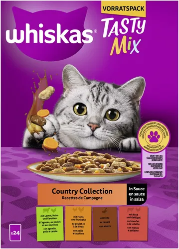 Produktbild Whiskas Katzennassfutter Adult 24 x 85 g Tasty mix Country Collection