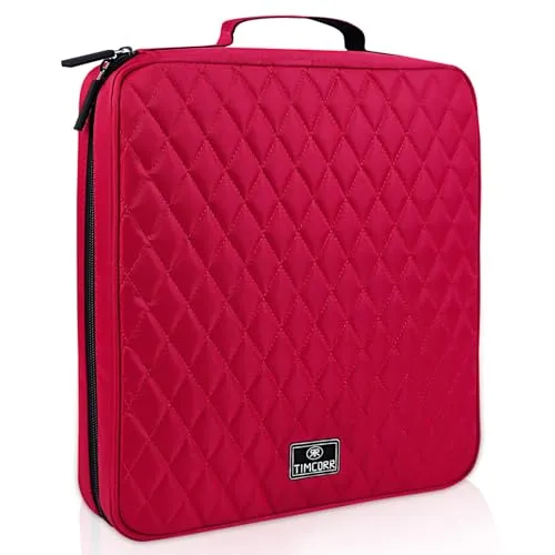TIMCORR CD-Hülle, DVD-Halter, Aufbewahrung: 160 DVD-Hüllen, Organizer, tragbare Brieftaschen-Aufbewahrung – CD-Kunststoff-Schutzhülle für Zuhause, Reisen