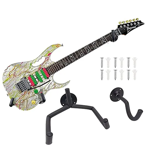 SOEWIOU Gitarrenhalter für Die Wand Schräg - Halter für einzelne Gitarren & Bässe, stabiler Schaumstoff um Eisenrahmen, ideal für verschiedene Instrumente und platzsparend für Zuhause oder im Studio.