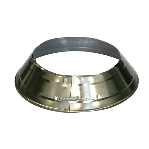 Kamino Flam Ofenrohrrosette silber - Verstellbare Kaminrosette aus verzinktem Stahl, korrosionsgeschützt und einfache Montage mit Durchmesser 135-165 mm