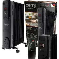 Standby-Elektro-Ölheizung 9 Rippen Ölpilot Schwarz Effizient - Schwarz