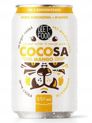 Woda kokosowa z sokiem z mango NFC 330 ml CocoSa 5903933645575