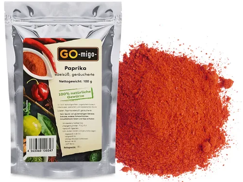 100g Paprika edelsüß geräucherte  gemahlen echte 100 Asta Top Qualität