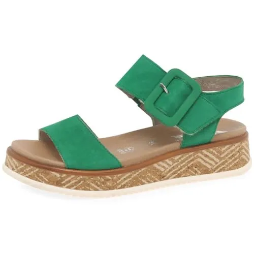 Rieker Sandale in Grün - Wanderschuhe Größe 37 EU, aus hochwertigem Leder, perfekt für komfortable Wanderungen und Freizeitaktivitäten.