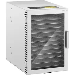 Royal-Catering Dörrautomat RCDA-500/45S - Dörrautomaten mit 12 Edelstahl-Tabletts und großer Dörrfläche (29x29 cm) für schnelles Trocknen von Fleisch und Obst. Individuelle Temperatureinstellung von 20-90°C und praktische Timerfunktion.