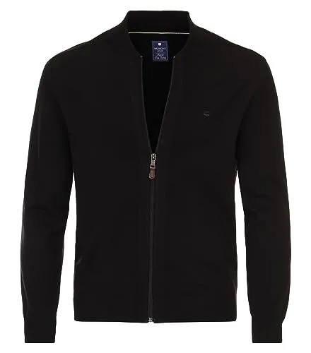 Redmond Strickjacke Uni 90 schwarz XXL - Strickjacke für Herren aus reiner Baumwolle, mit klassischem Design und hohem Tragekomfort für jeden Anlass.