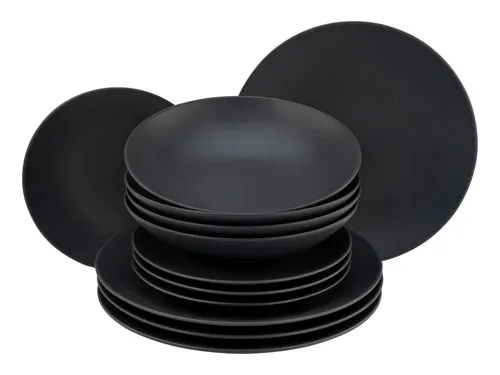 Creatable Tafelservice Soft Touch Black, 12-teilig in schwarz von CreaTable