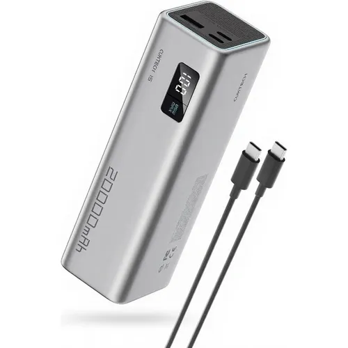 CUKTECH 15 SE Power Bank 20000 mAh - Tragbare Powerbank mit 20.000 mAh und 65 W USB-C-Ausgang. Ideal für schnelles Laden von Laptops und Geräten unterwegs. Kompakt, mit 3 USB-Anschlüssen und elegantem Design.