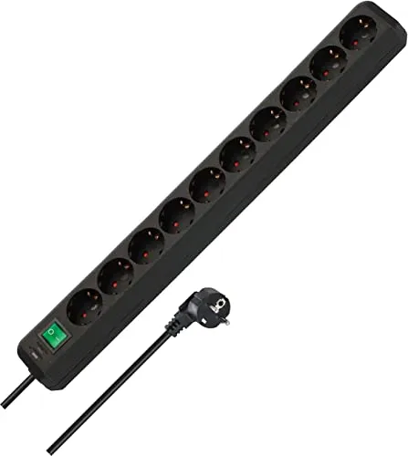 Brennenstuhl 1159300010 Steckdosenleiste 10-fach mit Schalter